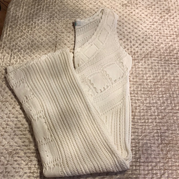 100% Cotton White Knit Summer Dress - Picture 2 of 7